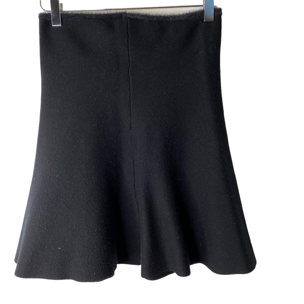 Zara Knit Skater Skirt Sweater Fabric Faux Fur Size Small - Picture 5 of 8